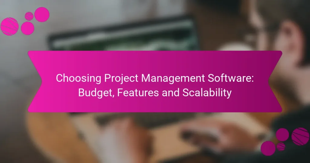 Elegir software de gestión de proyectos: presupuesto, características y escalabilidad