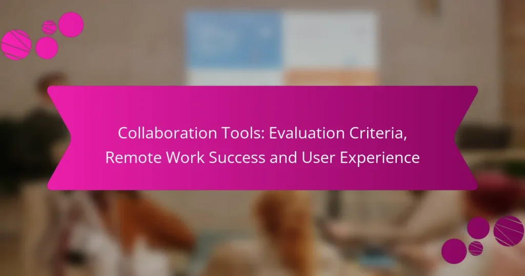 Herramientas de Colaboración: Criterios de Evaluación, Éxito en el Trabajo Remoto y Experiencia del Usuario