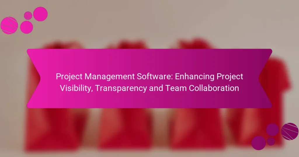 Software de Gestión de Proyectos: Mejorando la Visibilidad del Proyecto, la Transparencia y la Colaboración del Equipo